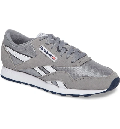 Reebok Classic Nylon Sneaker Platinum/ Jet Blue ModeSens