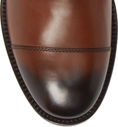 Shop To Boot New York Concord Cap Toe Boot In Brown Leather