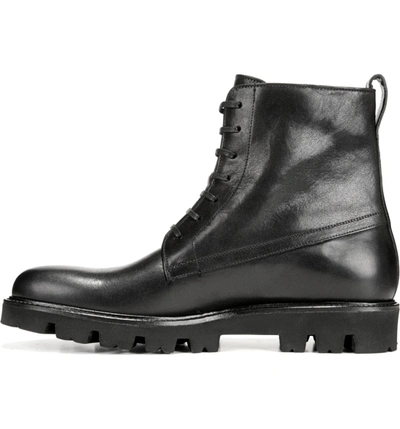 Shop Vince Commander Plain Toe Boot In Black