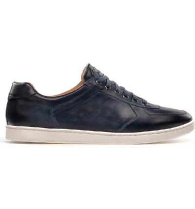 Shop Magnanni Echo Sneaker In Navy Leather