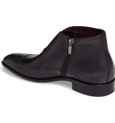 Shop Mezlan Taberna Double Monk Strap Boot In Graphite Leather