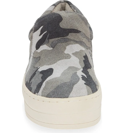 Shop Jslides Harry Slip-on Sneaker In Grey Camo Suede