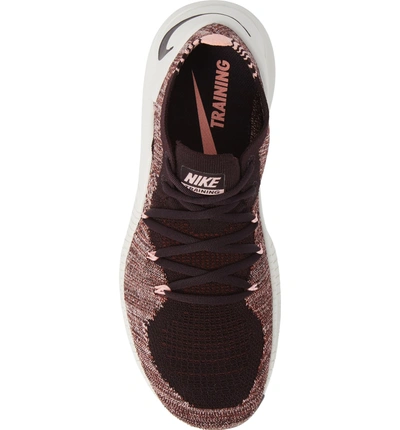 Shop Nike Free Tr Flyknit 3 Training Shoe In Burgundy Ash/ Ash- Brown
