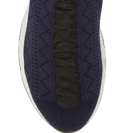 Shop Fendi Rockoko Logo Sock Sneaker In Navy