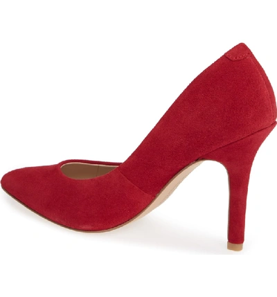 Shop Charles By Charles David Maxx Pointy Toe Pump In Scarlet Suede