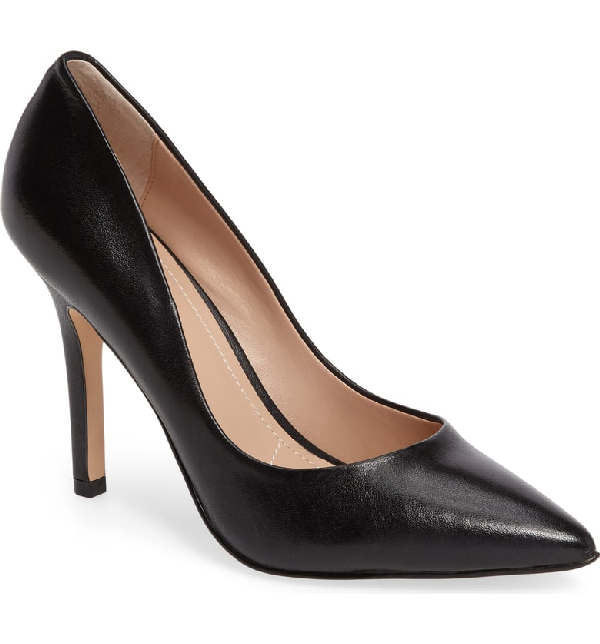Charles By Charles David Sweetness Leather Pointed-Toe Pump In Black ...