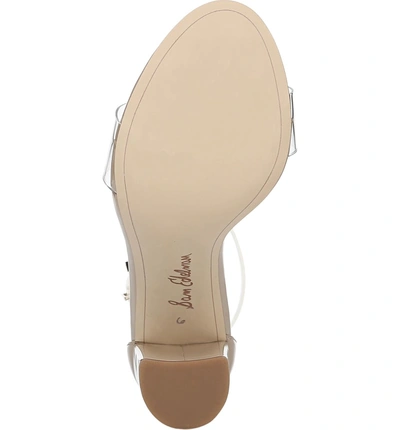 Shop Sam Edelman Yaro Ankle Strap Sandal In Clear/ Nude Patent Leather