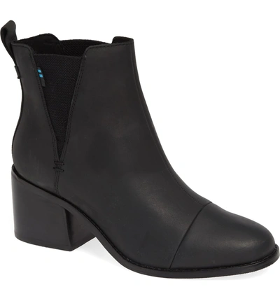 Shop Toms Esme Bootie In Black Leather