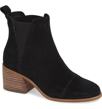 Shop Toms Esme Bootie In Black Suede