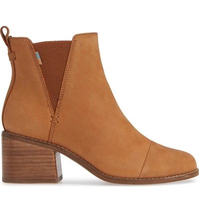 Shop Toms Esme Bootie In Tan Leather