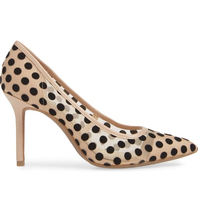 Shop Katy Perry Pointy Toe Pump In Polka Dot Nude