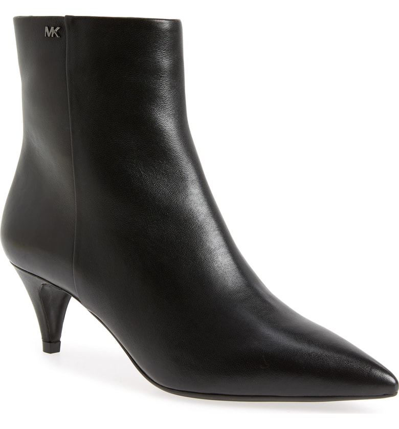 michael michael kors blaine leather ankle boot