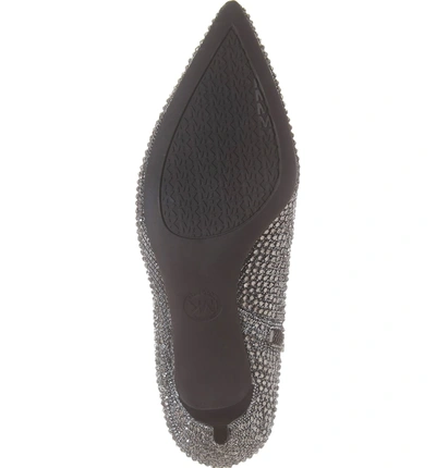 Shop Michael Michael Kors Blaine Kitten Heel Bootie In Black/ Silver