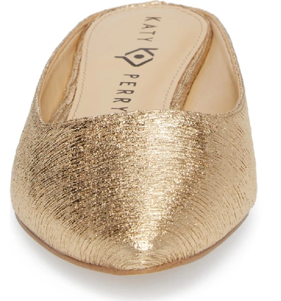 Shop Katy Perry Mule In Champagne Fabric