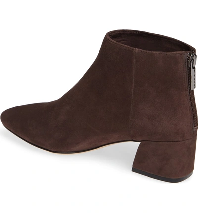 Shop Karl Lagerfeld Hayden Bootie In Chocolate Suede