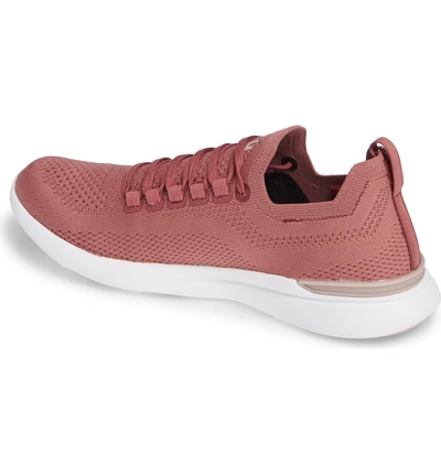Shop Apl Athletic Propulsion Labs Techloom Breeze Knit Running Shoe In Deep Red/ Red Clay/ White