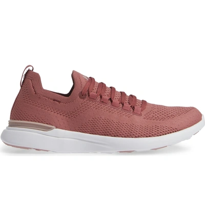 Shop Apl Athletic Propulsion Labs Techloom Breeze Knit Running Shoe In Deep Red/ Red Clay/ White