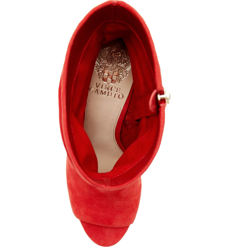 vince camuto catillia open toe bootie