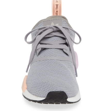 Shop Adidas Originals Nmd R1 Athletic Shoe In Light Granite/ Clear Orange