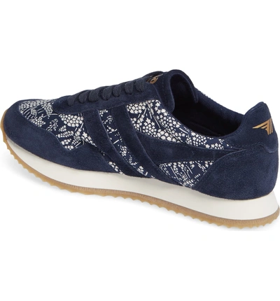 Shop Gola X Liberty Fabrics Collection Bullet Sneaker In Navy/ Off White