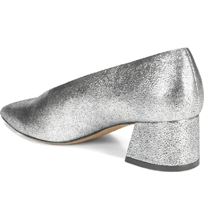 Shop Vince Rafe Flared Heel Pump In Silver