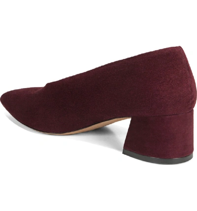 Shop Vince Rafe Flared Heel Pump In Dark Bordeaux