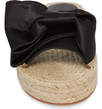 Shop Rebecca Minkoff Giana Bow Slide Sandal In Black Leather