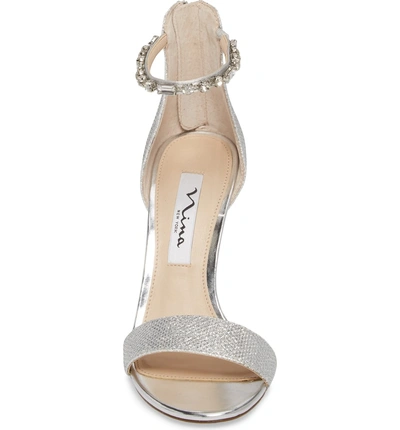 Shop Nina Deena Embellished Sandal In Silver Metallic
