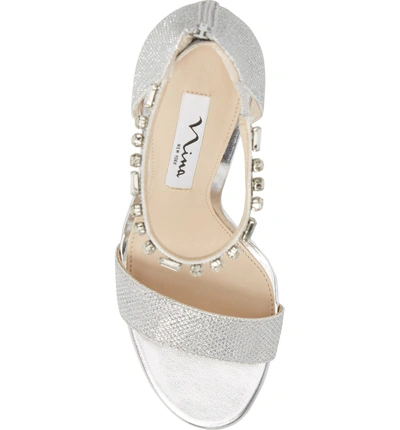Shop Nina Deena Embellished Sandal In Silver Metallic