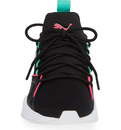 Shop Puma Muse Maia Utility Sneaker In  Black-knockout Pink-green