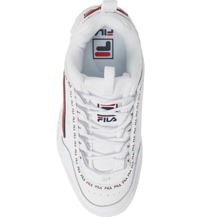 Shop Fila Disruptor Ii Premium Sneaker In White/  Navy/ Red