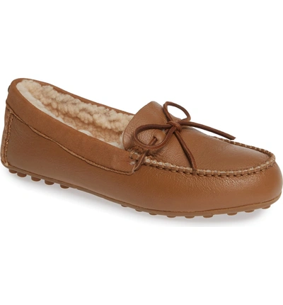 Shop Ugg Deluxe Loafer In Chestnut Leather