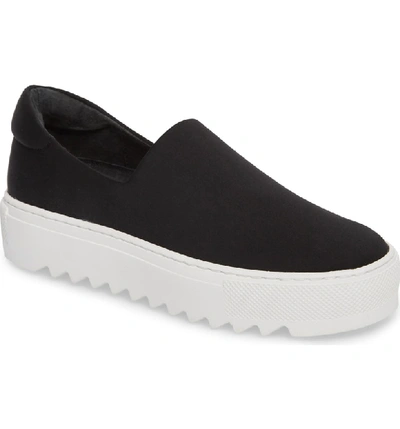 Shop Jslides Sage Platform Slip-on Sneaker In Black Fabric
