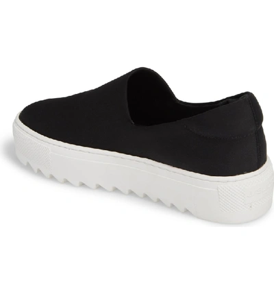 Shop Jslides Sage Platform Slip-on Sneaker In Black Fabric