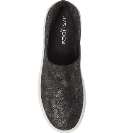 Shop Jslides Sage Platform Slip-on Sneaker In Dark Pewter Lux