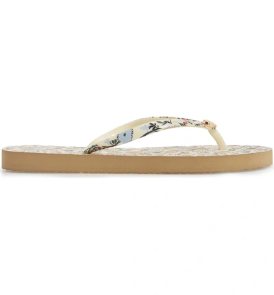 Shop Tory Burch Thin Flip Flop In Ivory Paradise