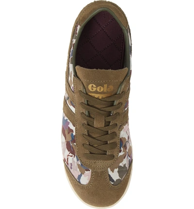 Shop Gola X Liberty Fabrics Collection Bullet Sneaker In Khaki/ Off White