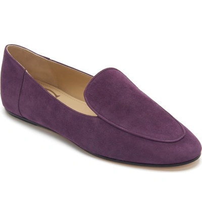 Shop Etienne Aigner Camille Loafer In Plum Suede