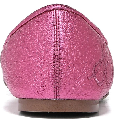 Shop Sam Edelman Felicia Flat In Pomegranate Pink Leather