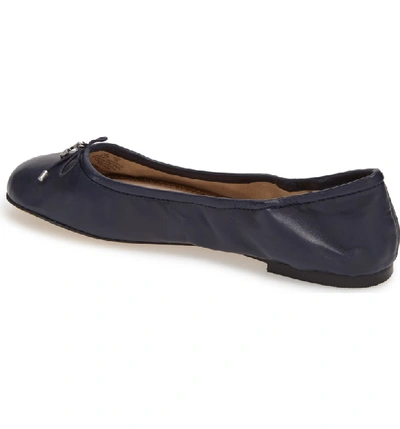 Shop Sam Edelman Felicia Flat In Navy Leather