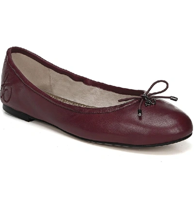 Shop Sam Edelman Felicia Flat In Red Beet Leather