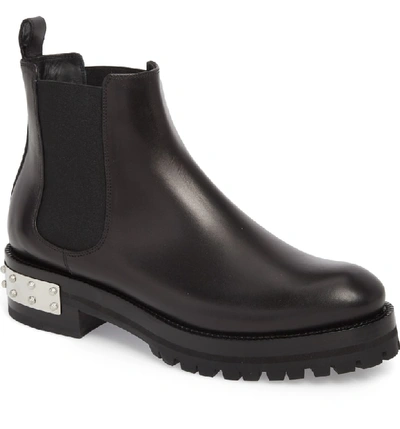 Shop Alexander Mcqueen Metal Heel Slip-on Boot In Black