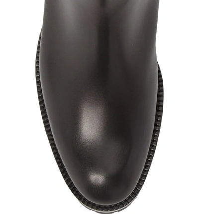 Shop Alexander Mcqueen Metal Heel Slip-on Boot In Black