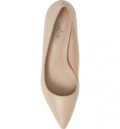 Shop Charles By Charles David Kitten Pointy Toe Pump In Nude