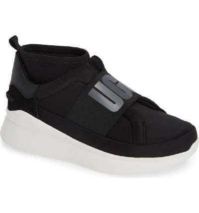 Shop Ugg Neutra Sock Sneaker In Black