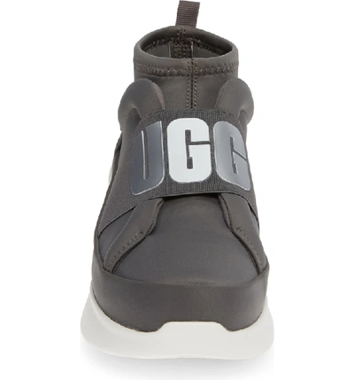 Shop Ugg Neutra Sock Sneaker In Charcoal