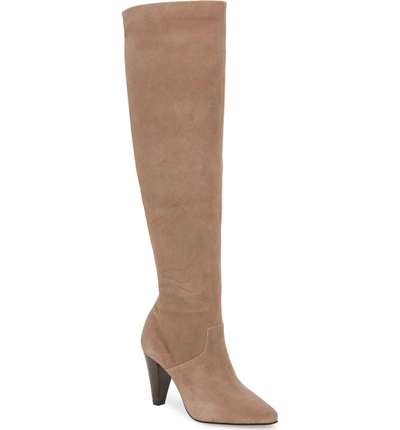 Shop Lust For Life California Over The Knee Boot In Taupe Suede
