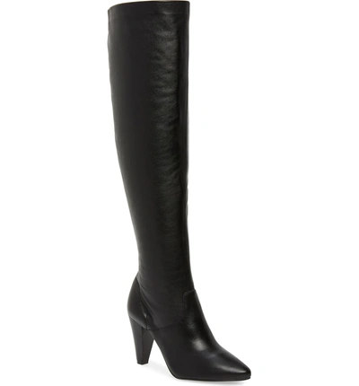 Shop Lust For Life California Over The Knee Boot In Black Leather