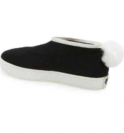 Shop Opening Ceremony Bobby Sock Pompom Knit Sneaker In Black