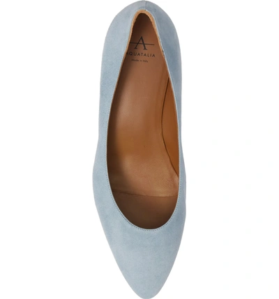 Shop Aquatalia Pasha Pump In Chambray Suede